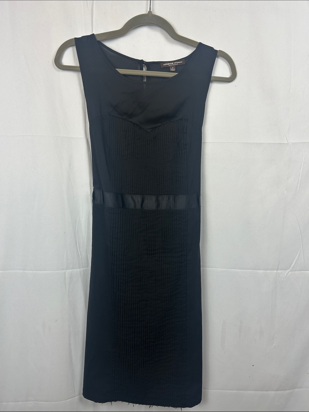 Adrienne Vittadini Black Sleeveless Sheath Midi Dress